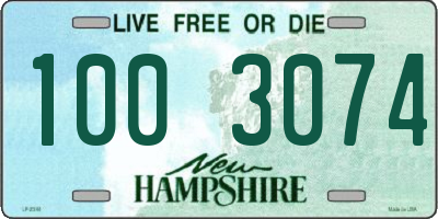 NH license plate 1003074