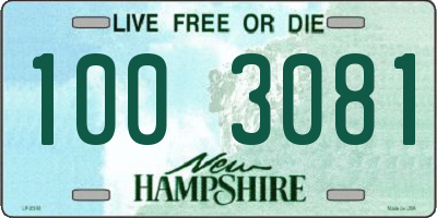 NH license plate 1003081