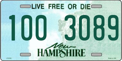 NH license plate 1003089