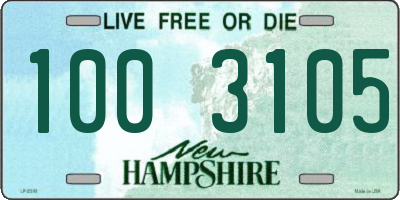 NH license plate 1003105