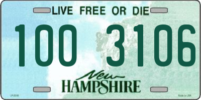 NH license plate 1003106