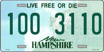 NH license plate 1003110