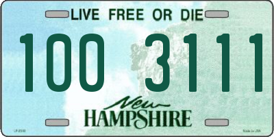 NH license plate 1003111