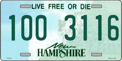 NH license plate 1003116