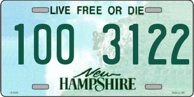 NH license plate 1003122