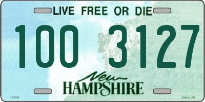 NH license plate 1003127