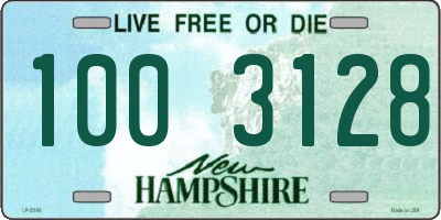 NH license plate 1003128