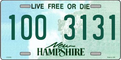 NH license plate 1003131