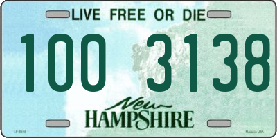 NH license plate 1003138