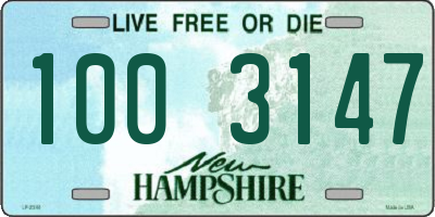 NH license plate 1003147