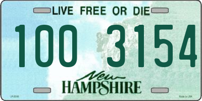 NH license plate 1003154