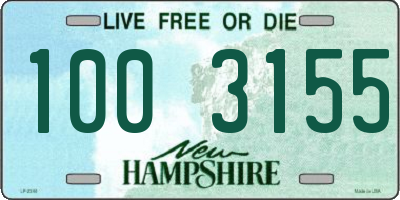 NH license plate 1003155