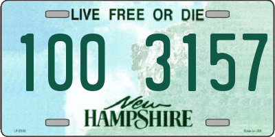 NH license plate 1003157