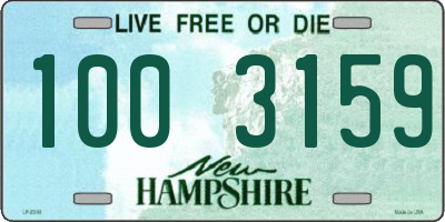 NH license plate 1003159