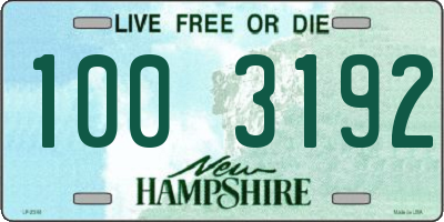 NH license plate 1003192