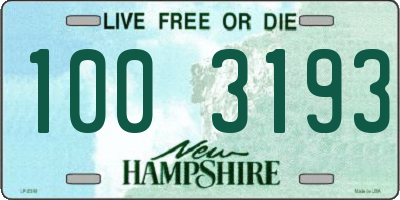 NH license plate 1003193