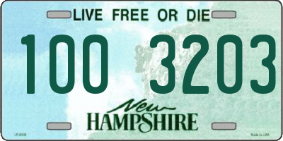 NH license plate 1003203