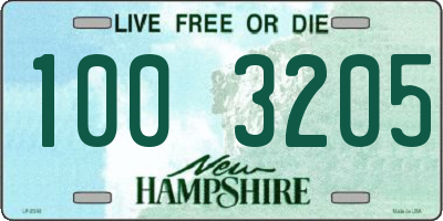 NH license plate 1003205