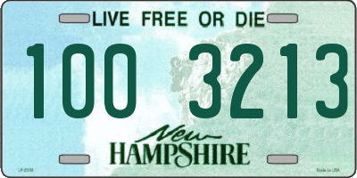 NH license plate 1003213