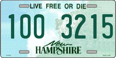 NH license plate 1003215