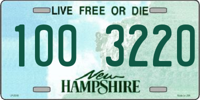 NH license plate 1003220