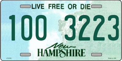 NH license plate 1003223