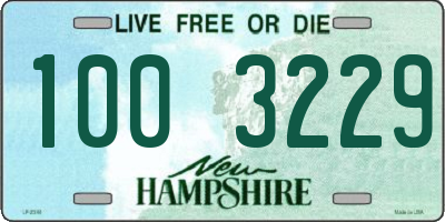 NH license plate 1003229