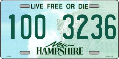 NH license plate 1003236