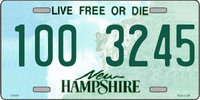 NH license plate 1003245