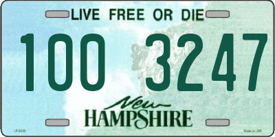 NH license plate 1003247