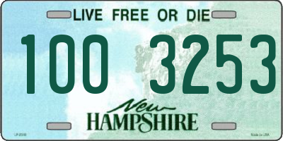 NH license plate 1003253