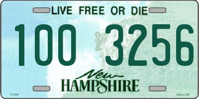 NH license plate 1003256