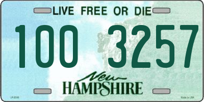 NH license plate 1003257