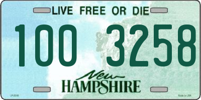 NH license plate 1003258