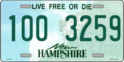NH license plate 1003259