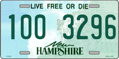 NH license plate 1003296