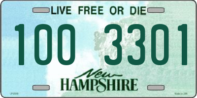 NH license plate 1003301