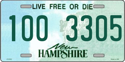 NH license plate 1003305