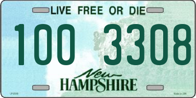 NH license plate 1003308