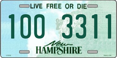 NH license plate 1003311