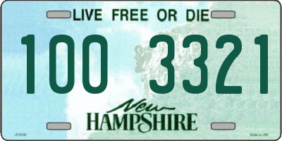 NH license plate 1003321