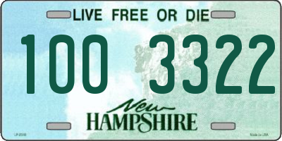 NH license plate 1003322