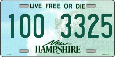 NH license plate 1003325