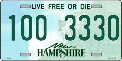 NH license plate 1003330