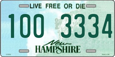 NH license plate 1003334