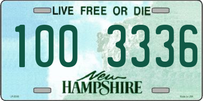 NH license plate 1003336