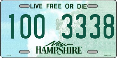 NH license plate 1003338