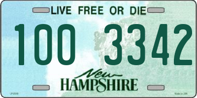 NH license plate 1003342