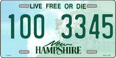 NH license plate 1003345