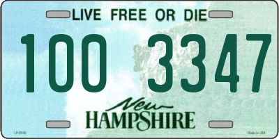 NH license plate 1003347